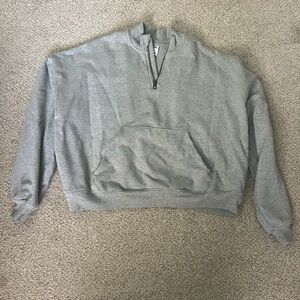 Gymshark grey quarter zip